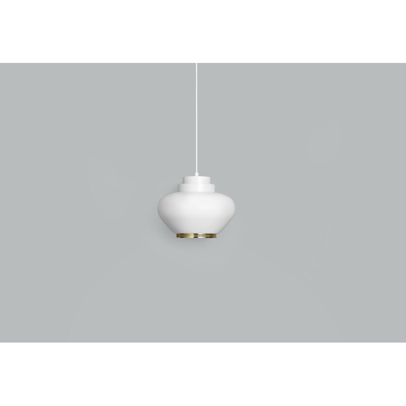 Artek|Ceiling lamps, Pendant lamps|Aalto pendant lamp A333, white - brass