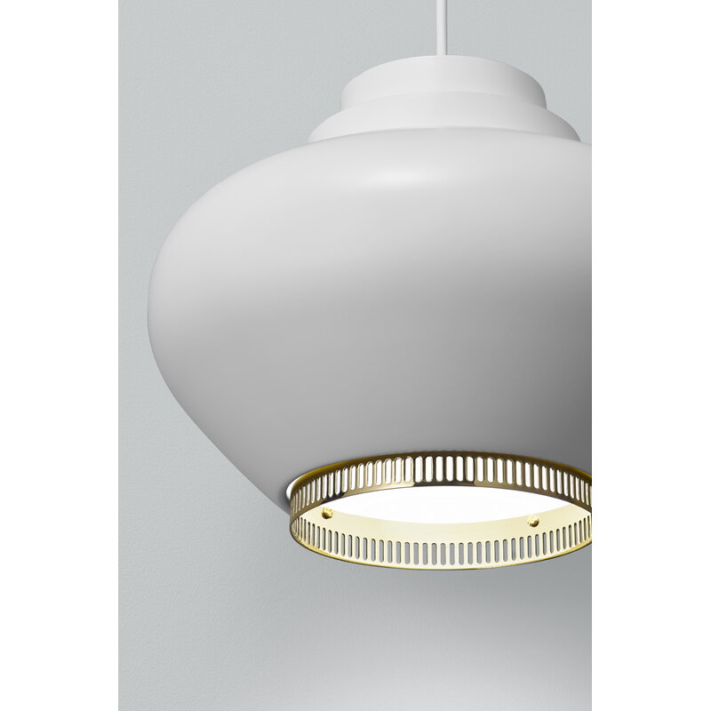 Artek|Ceiling lamps, Pendant lamps|Aalto pendant lamp A333, white - brass