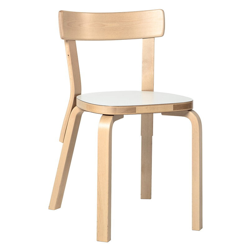 Artek|Chairs, Dining chairs|Aalto chair 69, white laminate
