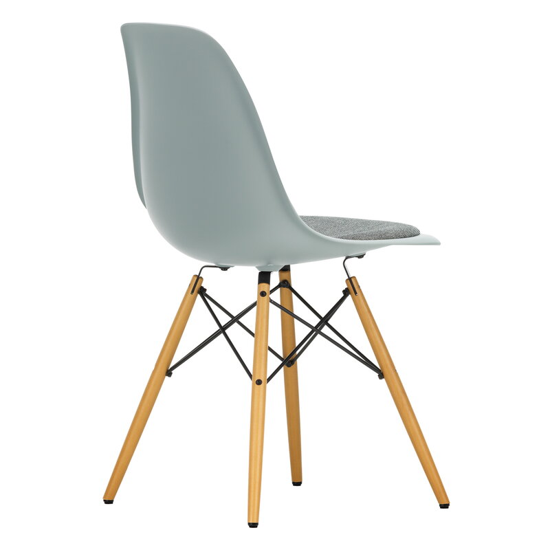 Vitra Eames DSW chair, light grey - maple - nero/ivory cushion | One52 Furniture