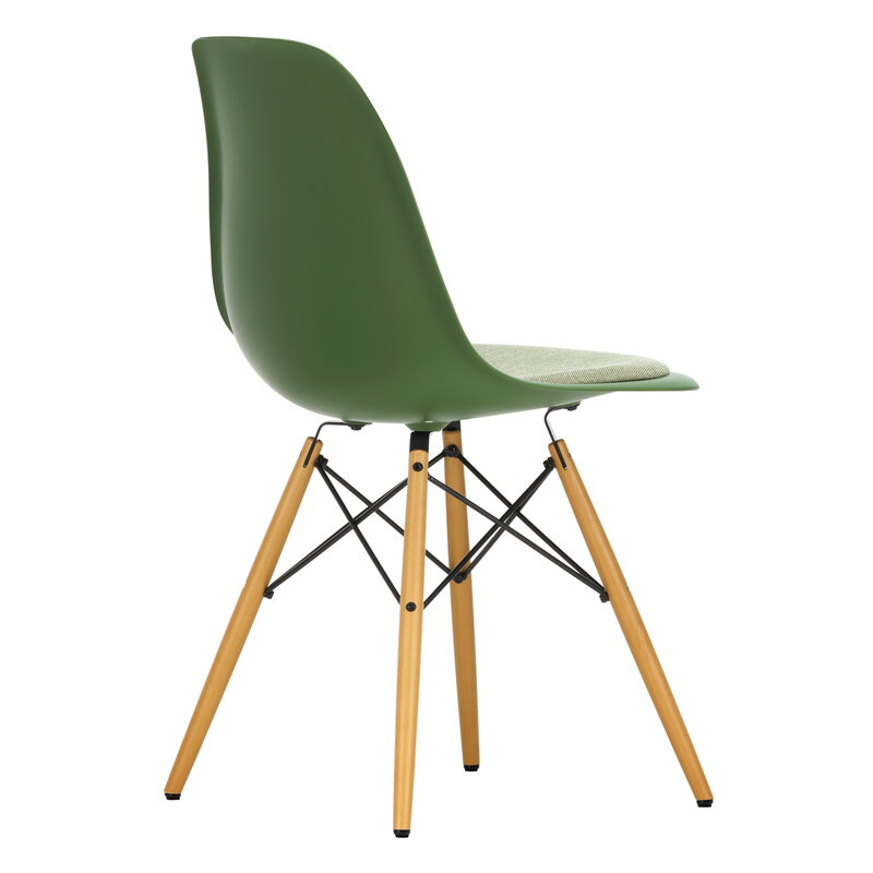 Vitra Eames DSW chair, forest - maple - ivory/forest cushion | One52 Furniture