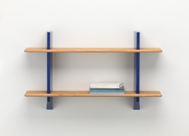 Vitra Rayonnage Mural shelf, Prouvé Bleu Marcoule - oak | One52 Furniture