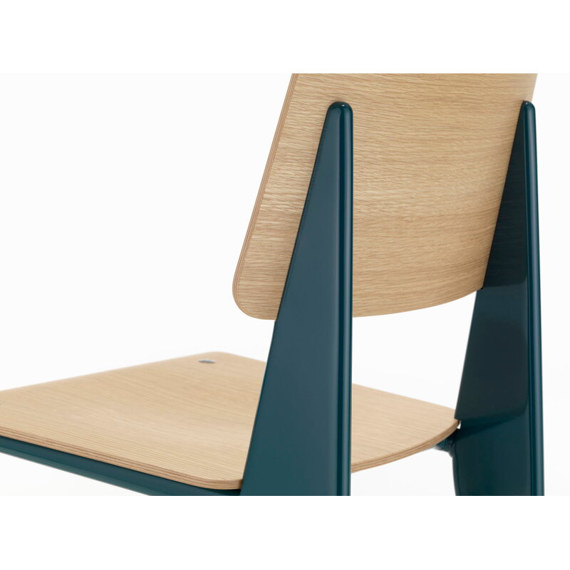 Vitra Standard chair, Prouvé Bleu Dynastie - oak | One52 Furniture