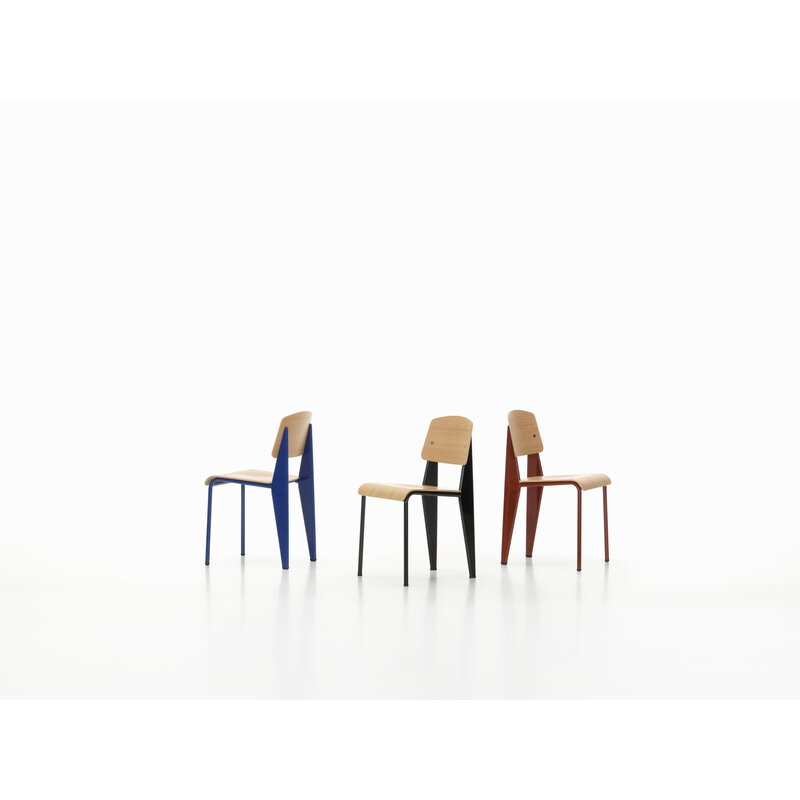 Vitra Standard chair, Prouvé Bleu Marcoule - oak | One52 Furniture