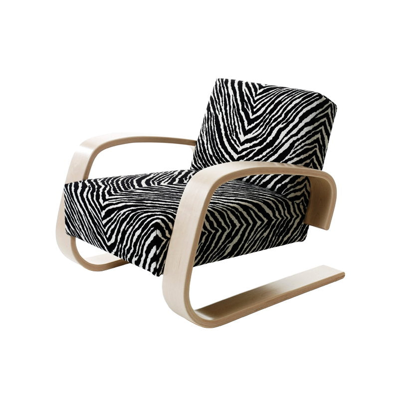 Artek|Armchairs & lounge chairs, Chairs|Aalto armchair 400 "Tank", zebra fabric