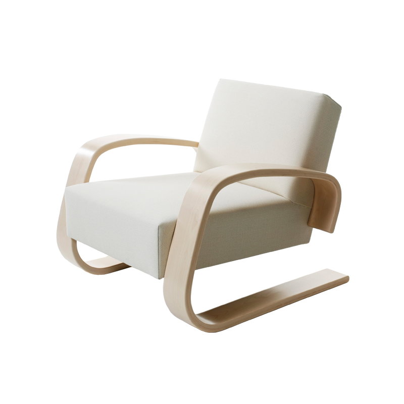 Artek|Armchairs & lounge chairs, Chairs|Aalto armchair 400 "Tank", off-white