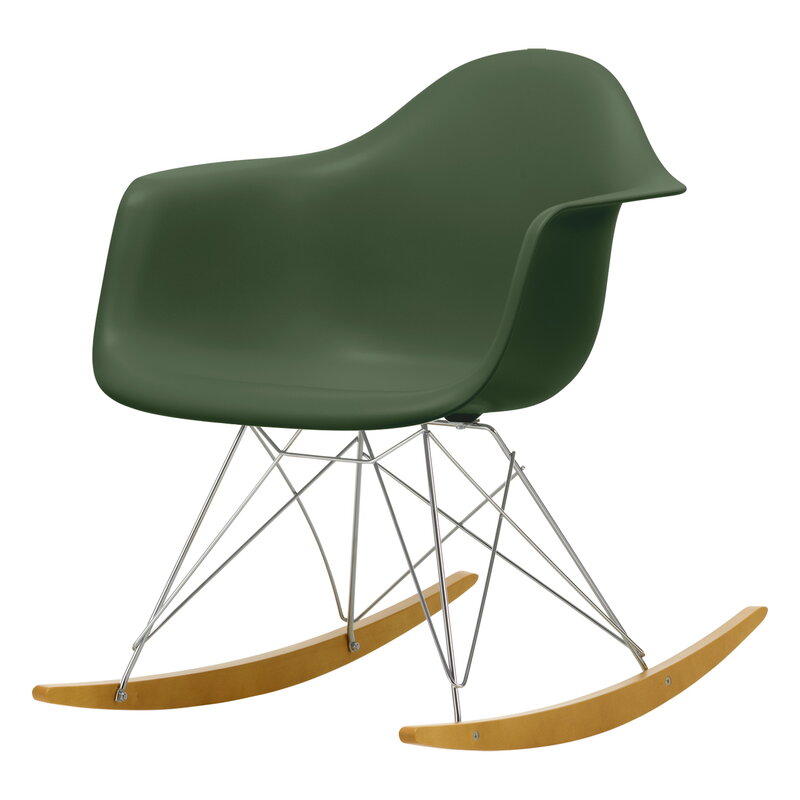 Vitra Eames RAR rocking chair, forest - chrome - maple | One52 Furniture