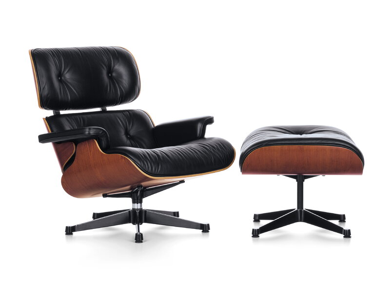 Vitra Eames Lounge Chair, classic size, walnut - black leather | One52 Furniture