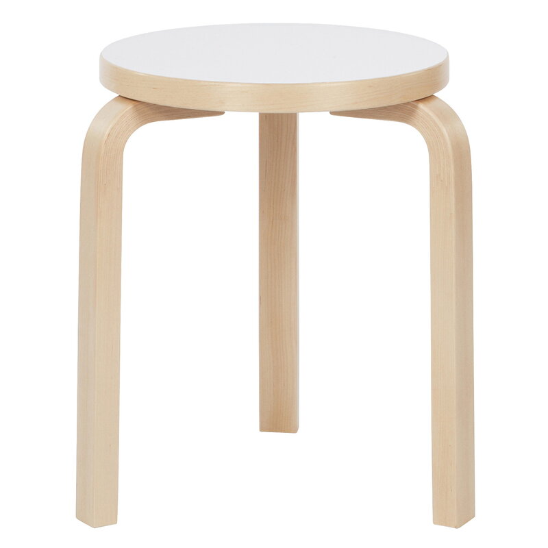 Artek|Chairs, Stools|Aalto stool 60, white laminate