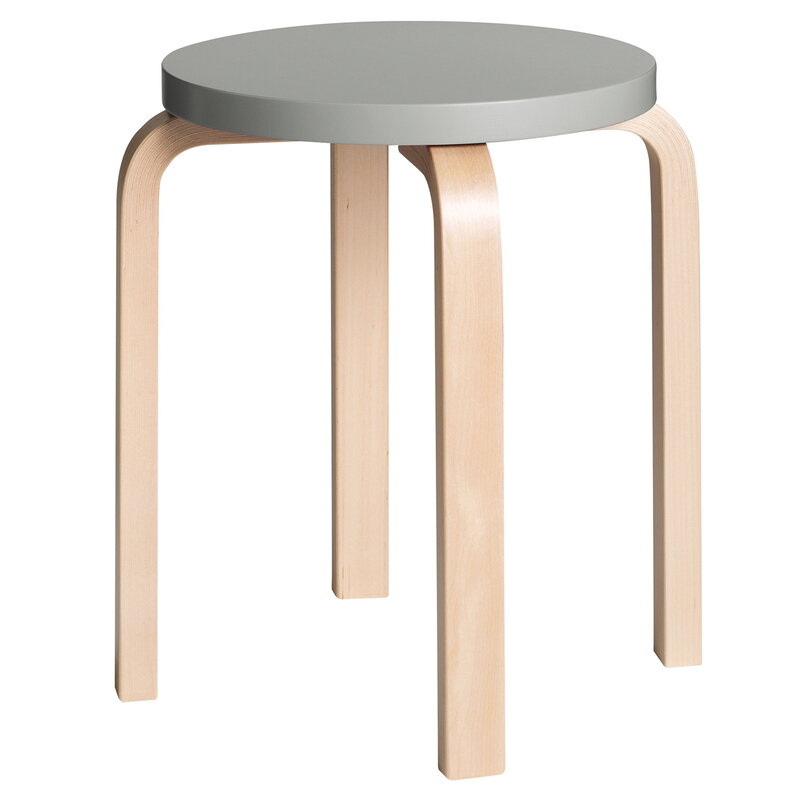 Artek|Chairs, Stools|Aalto stool E60, grey - birch