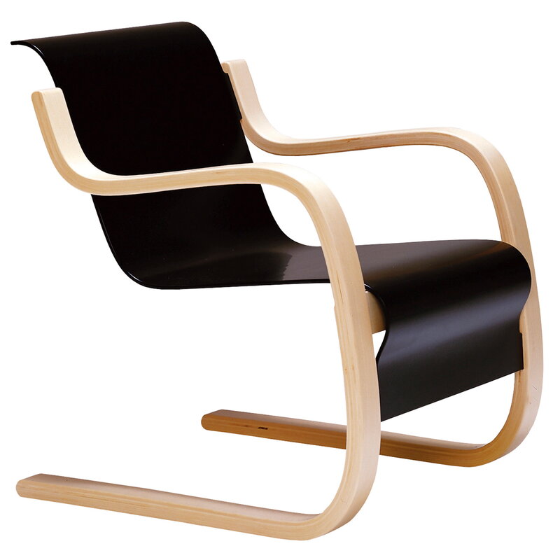 Artek|Armchairs & lounge chairs, Chairs|Aalto armchair 42 "Small Paimio", black