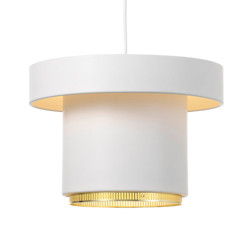 Artek|Ceiling lamps, Pendant lamps|A201 pendant, white - brass