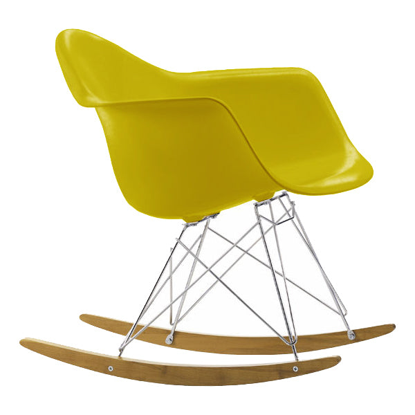 Vitra Eames RAR rocking chair, mustard - chrome - golden maple | One52 Furniture