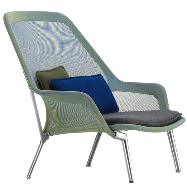 Vitra Slow Chair, blue/green - aluminium | One52 Furniture
