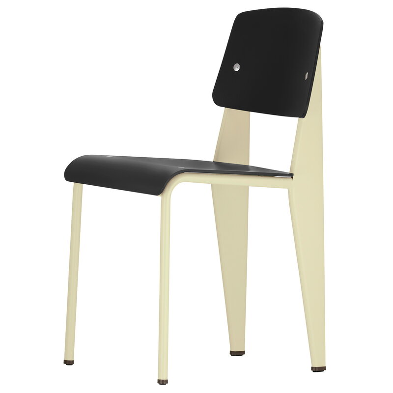 Vitra Standard SP chair, Prouvé Blanc Colombe - deep black | One52 Furniture
