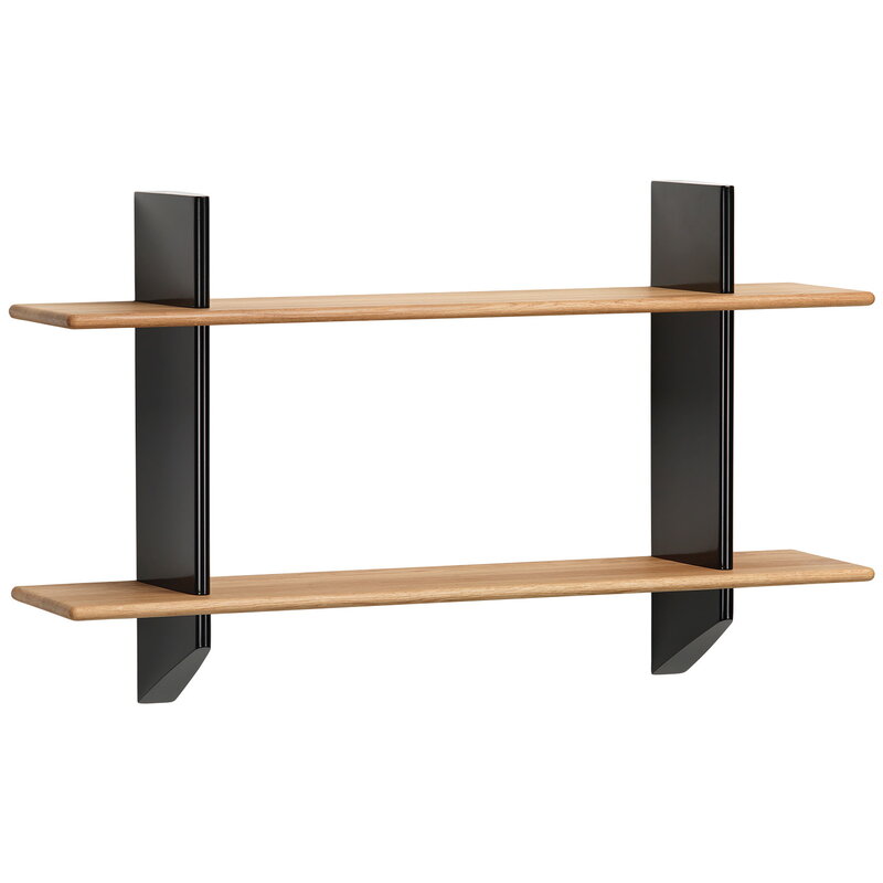 Vitra Rayonnage Mural shelf, deep black - oak | One52 Furniture