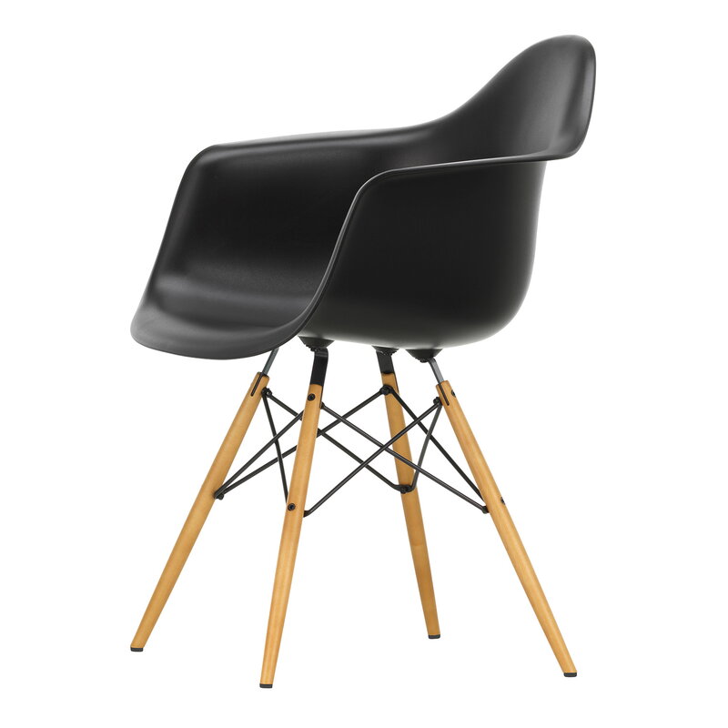 Vitra Eames DAW chair, deep black - maple | One52 Furniture