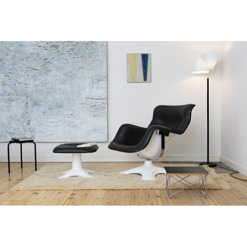 Artek|Chairs, Poufs & ottomans|Karuselli stool, black-white