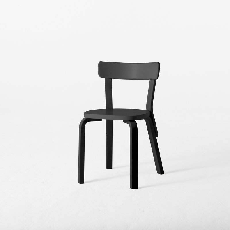 Artek|Chairs, Dining chairs|Aalto chair 69, all black