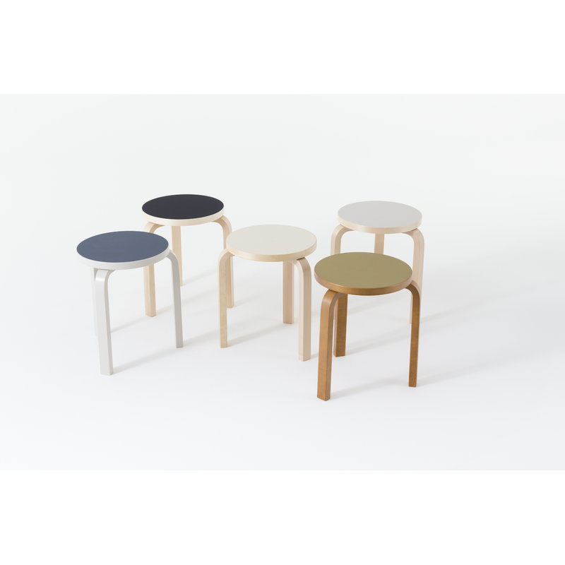 Artek|Chairs, Stools|Aalto stool 60, white laminate