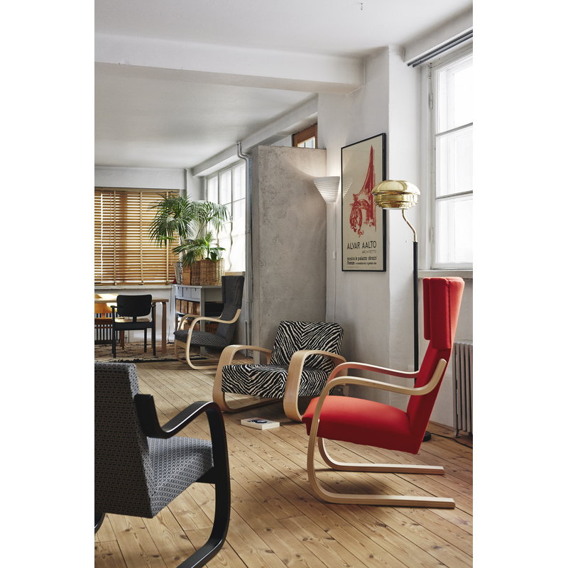Artek|Armchairs & lounge chairs, Chairs|Aalto armchair 400 "Tank", zebra fabric