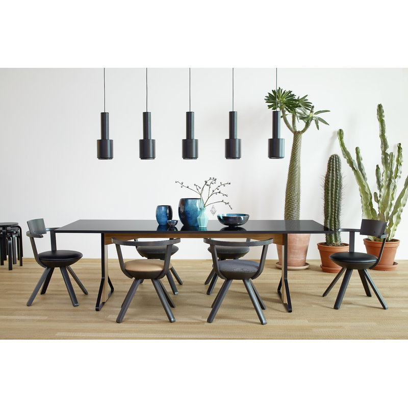 Artek|Chairs, Stools|Aalto stool 60, lacquered black