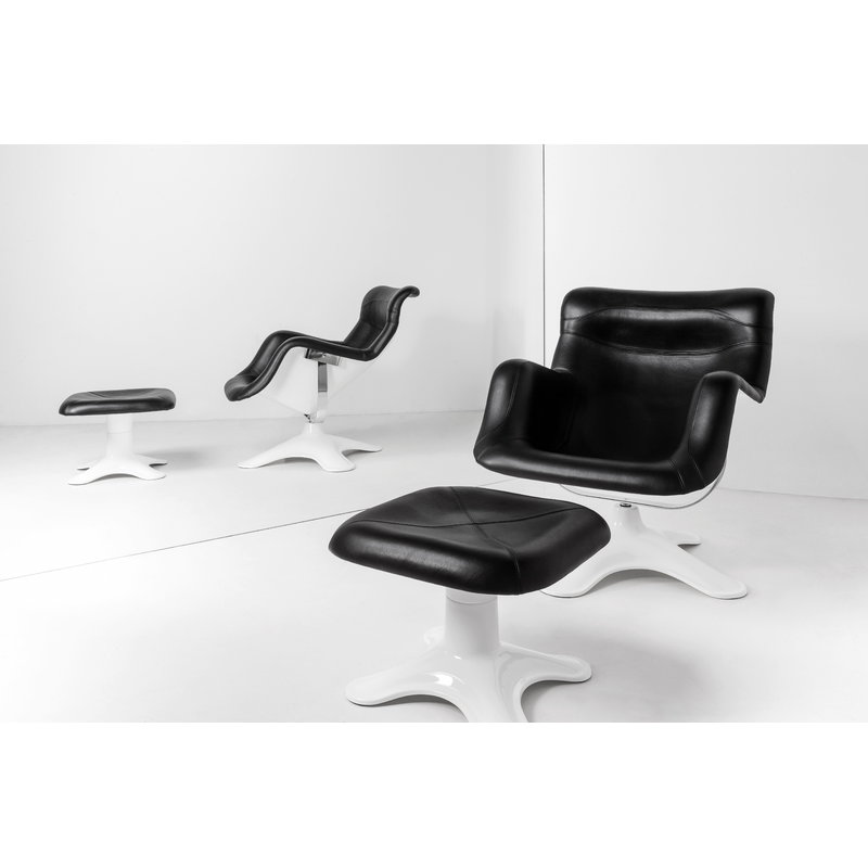 Artek|Chairs, Poufs & ottomans|Karuselli stool, black-white