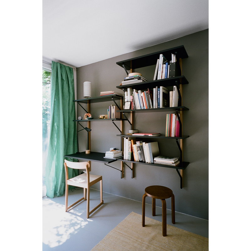 Artek|Shelves, Wall shelves|Kaari wall shelf REB 009, black - oak