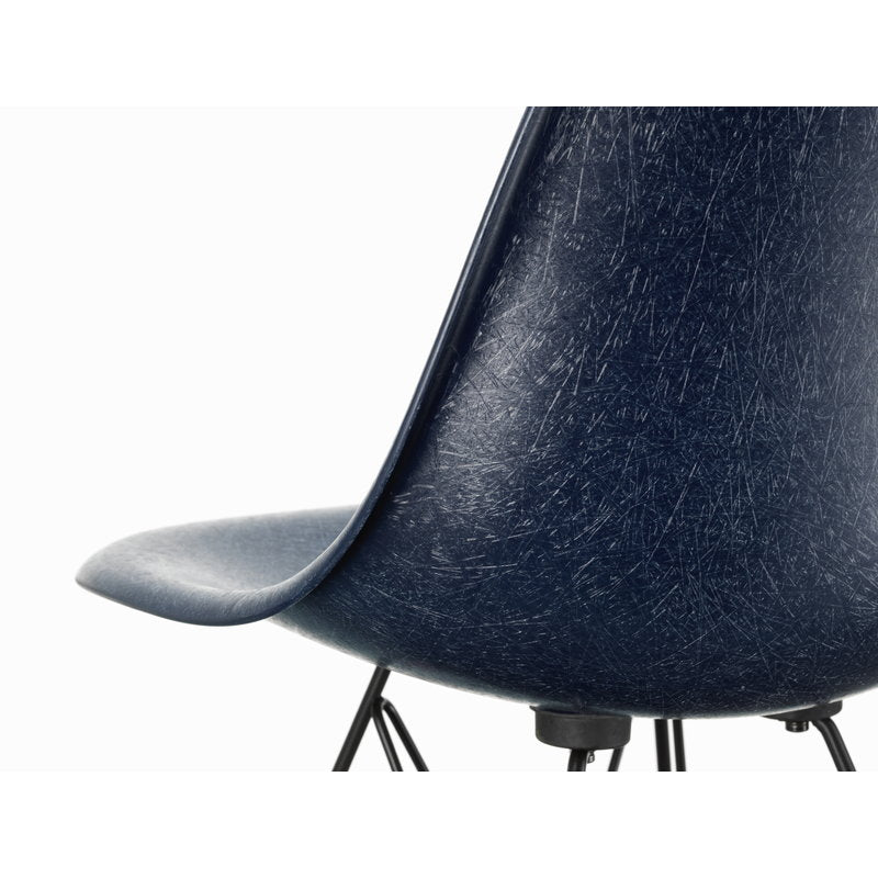 Vitra Eames DSR Fiberglass Chair, navy blue - black | One52 Furniture