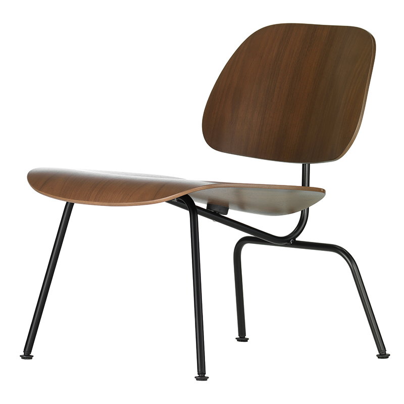 Vitra Plywood Group LCM lounge chair, walnut - black | One52 Furniture