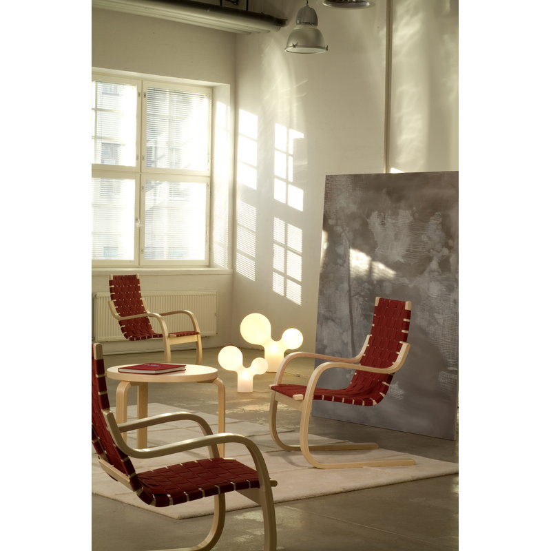 Artek|Armchairs & lounge chairs, Chairs|Aalto armchair 406, birch - natural/red webbing