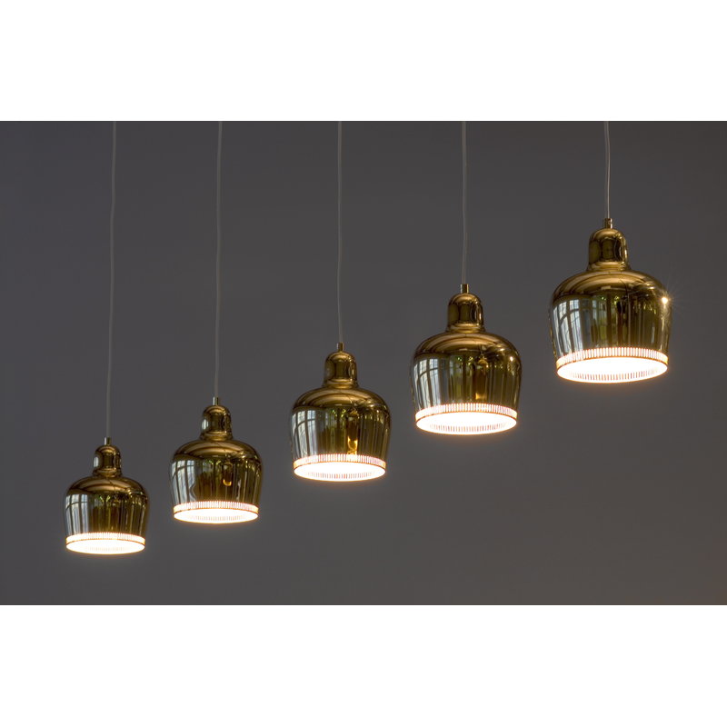 Artek|Ceiling lamps, Pendant lamps|Aalto pendant A330S "Golden Bell", brass