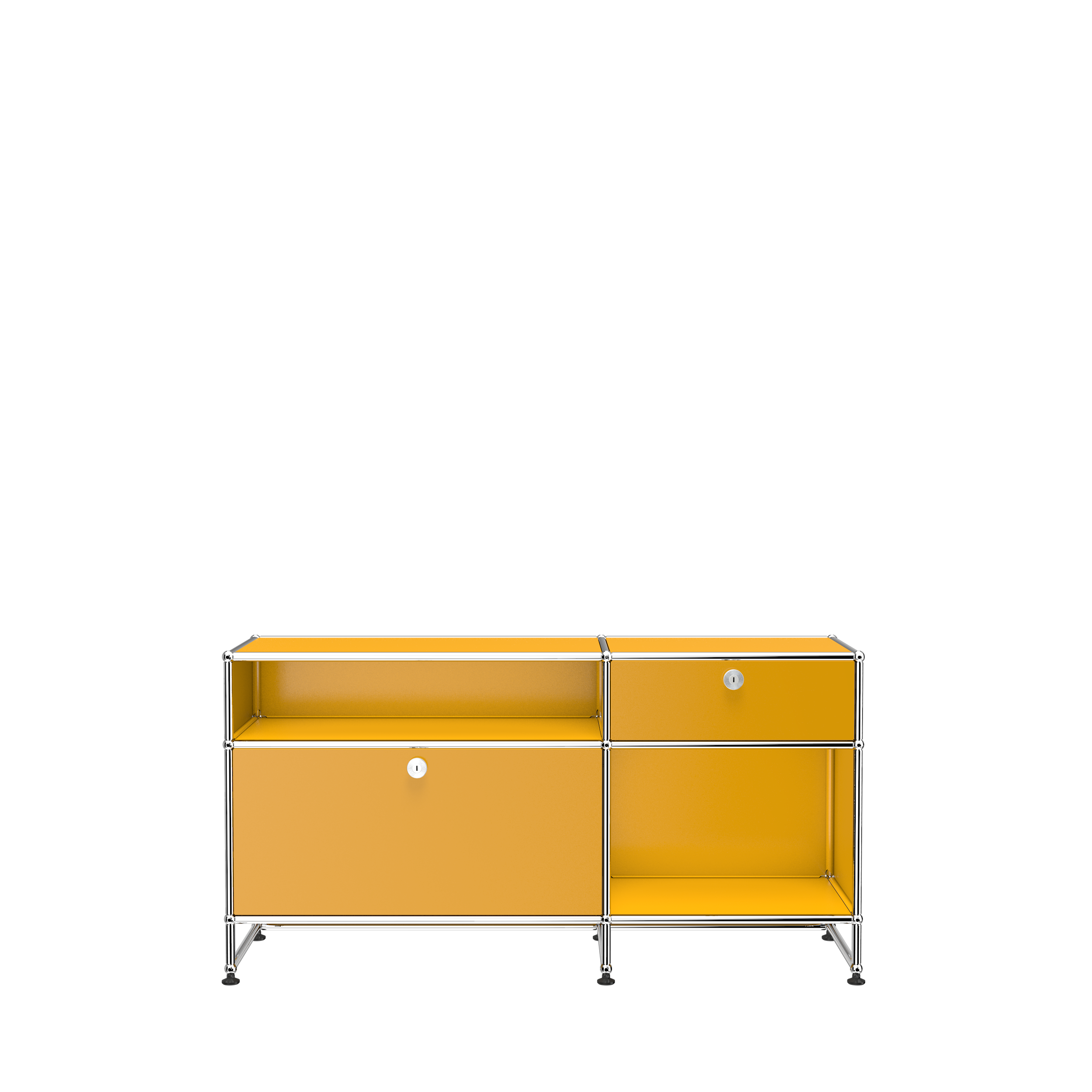 Golden Yellow USM Haller Media (O3)|Media Storage Cabinets & Racks
