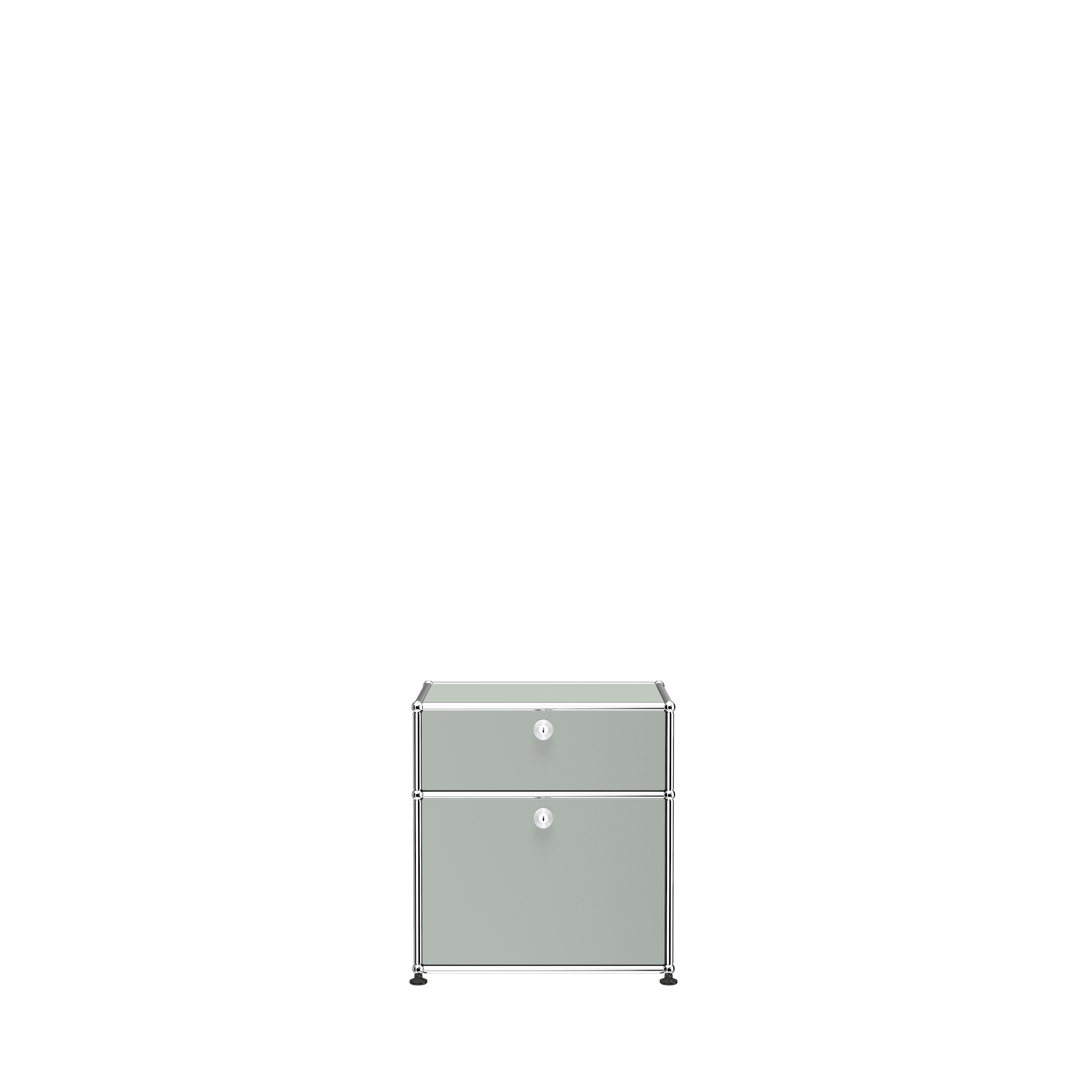 USM Matte Silver USM Haller Nightstand (P1)|Cabinets & Storage