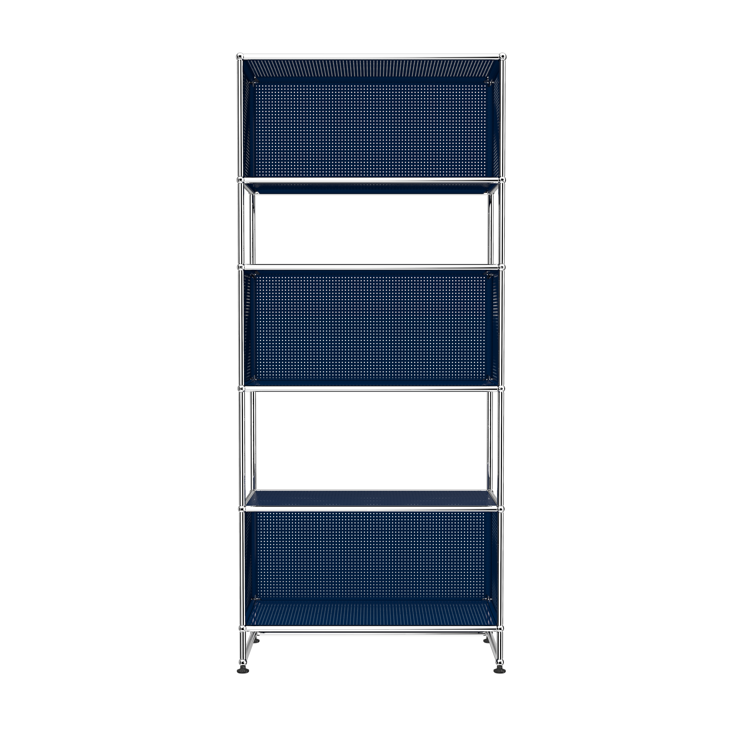 USM Matte Silver USM Haller 3 box shelving (RE119)|