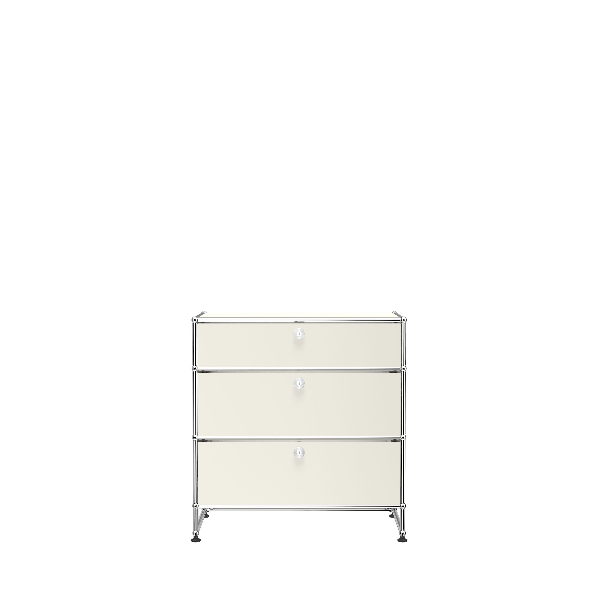 Pure White USM Haller 3 Drawer Storage (Y)|