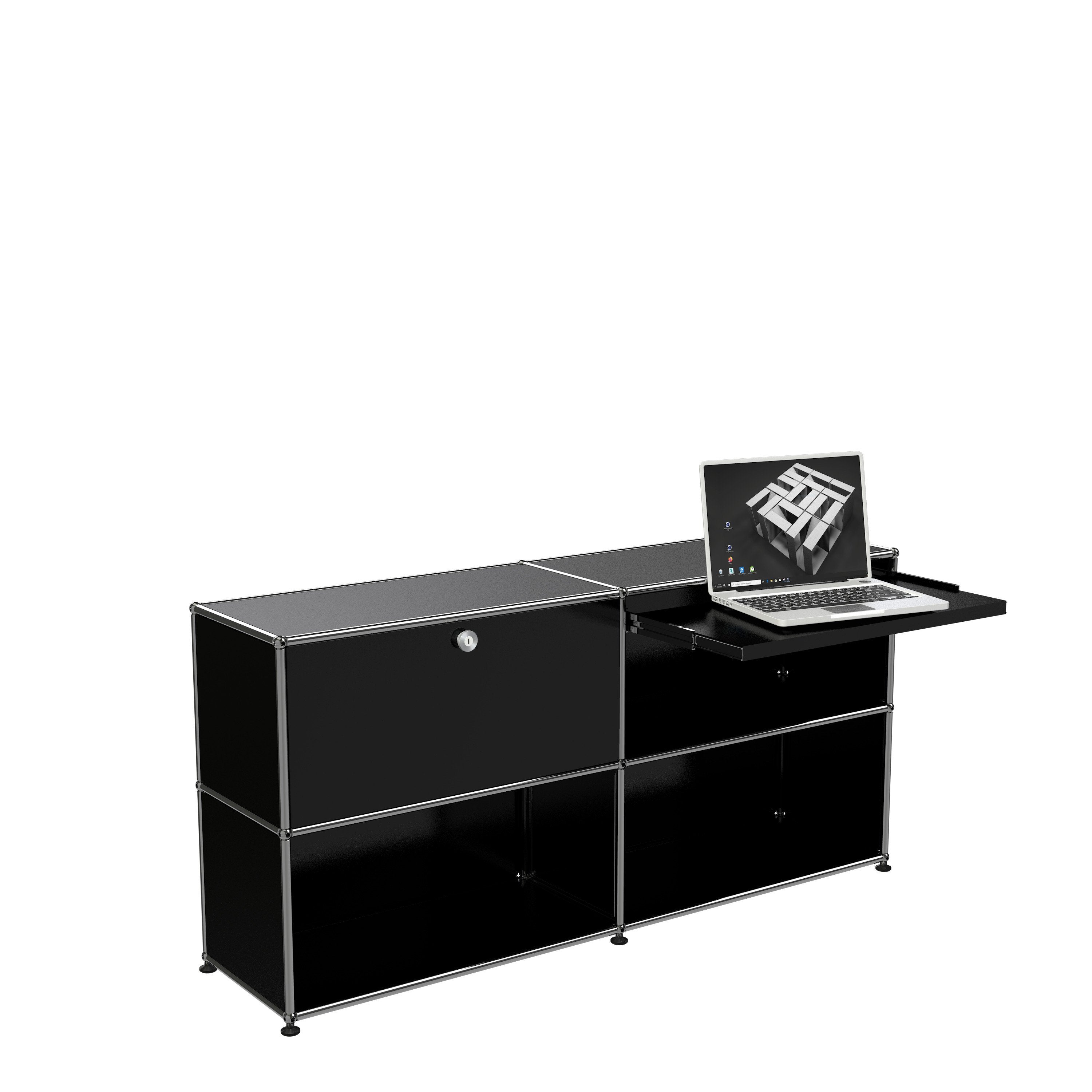 Graphite Black USM Haller Custom Desk Unit (DU2)|
