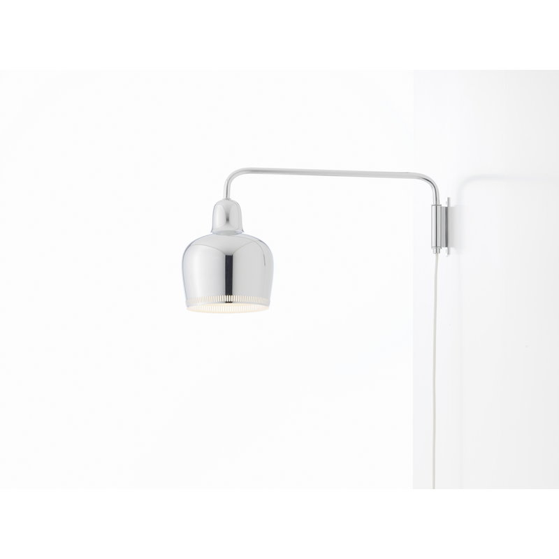 Artek|Wall lamps|Aalto wall lamp A330S "Golden Bell", chrome