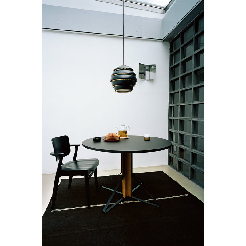 Artek|Chairs, Dining chairs|Domus chair, black stained birch - black leather